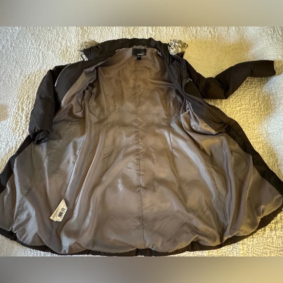 Mango Quilted Long Coat, Chocolate Brown, Size L - Picture 7 of 17